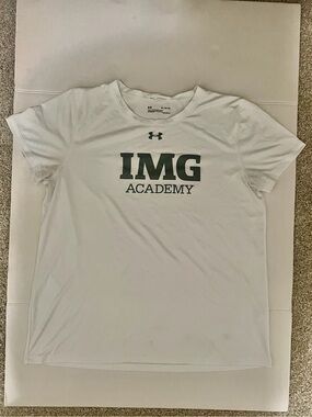 Women’s Under Armour IMG Academy Heatgear White athletic shirt size: XL